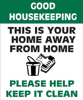 imbue GOOD HOUSEKEEPING, SIGNAGE Emergency Sign