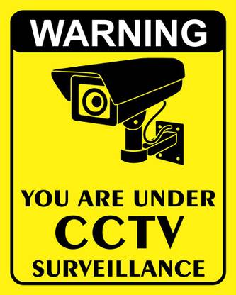 Anweshas Set of 3 Warning, You are Under CCTV Surveillance Sricker, Sign for Bank Company Office Shopping Mall Shops Security Information Emergency Sign