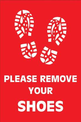 imbue PLEASE REMOVE YOUR SHOES, SIGNAGE Emergency Sign