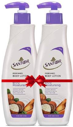 Santoor Shea Butter & Sandalwood Extract Body Lotion - Pack of 2