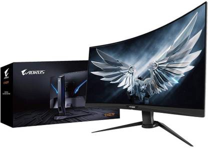 GIGABYTE AORUS AORUS 68.58 cm (27 inch) Full HD LED Backlit VA Panel Monitor (CV27F 27" 165Hz 1080P 1500R FreeSync Gaming Monitor, Exclusive Built-in ANC, 1920x1080 Display)