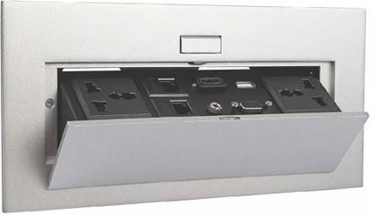 Dye Popup Box Hydraulic 10 Module Conference Table HDMI VGA RJ45 USB 3.5 mm Audio Media Streaming Device