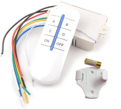 SiSAH 220v AC 4 Channel Remote Control Switch ABCD Smart Switch