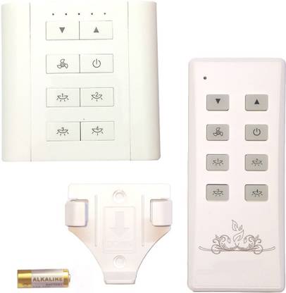 SiSAH Plastic 4 Lights and 1 Fan Switch with Speed Regulation Remote Control, Multicolour Smart Kit