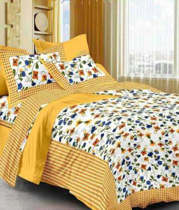 Rajasthani Print 278 TC Cotton Double Printed Flat Bedsheet