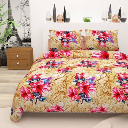 Sentose 130 TC Cotton Queen Abstract Flat Bedsheet
