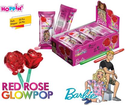 Hoppin Red Rose Glowpop Lollipop Rose Lollipop