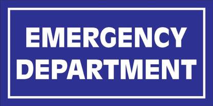 imbue EMERGENCY DEPARTMENT Emergency Sign
