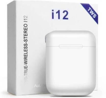 AJFuture Premium TWS I12 Wireless Twins Bluetooth headset with charging case A62 Bluetooth