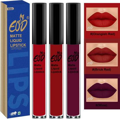 EOD Long Lasting Liquid Matte Lipsticks Combo Offer Set of 3 Set no 262