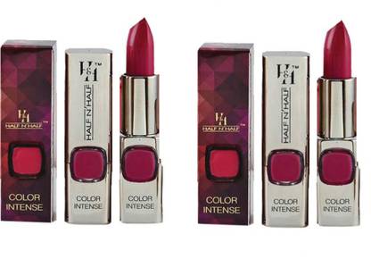 Half N Half Color Intense Lipstick Best Combo of 2 - Rich Red (101) & Red Oxide (203)