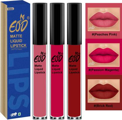 EOD Long Lasting Made in India Liquid Matte Lipsticks Set no 370