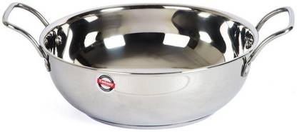 Embassy Stainless Steel Sandwich Bottom Kadhai (Size 12, 23 cms) - 1800 ml Kadhai 23 cm diameter 1.8 L capacity