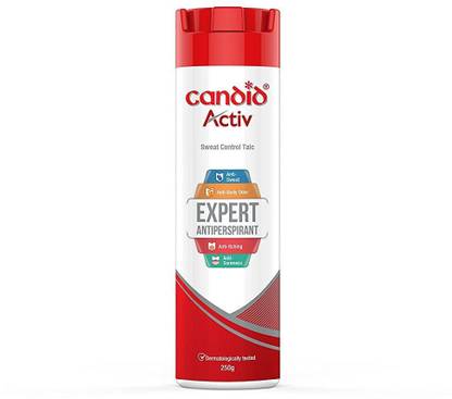 Candid Active Dusting Powder, 250gm each, (Pack of 2)