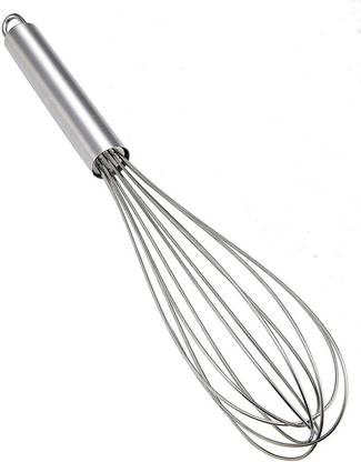 KITCHEN CLUE Stainless Steel Wire Balloon Egg Whisk, Beater, Egg Frother, Whisker, Milk & Egg Beater, Stirrer - Kitchen Utensil (1, Big) Stainless Steel Balloon Whisk