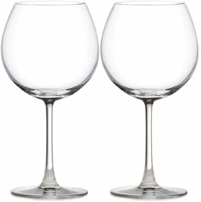 TAGROCK (Pack of 2) Red Wine Glass, Crystal Cut Rim Glass Set Wine Glass