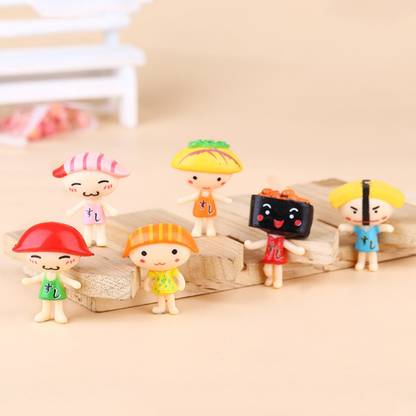 P s retail 6 PCS Cute Sushi Salmon Action Figures