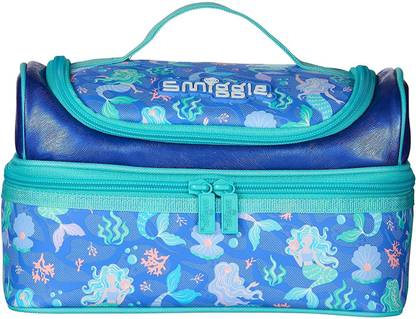 Smiggle Flow Double Decker Lunchbox | Mermaid Print Lunch Bag