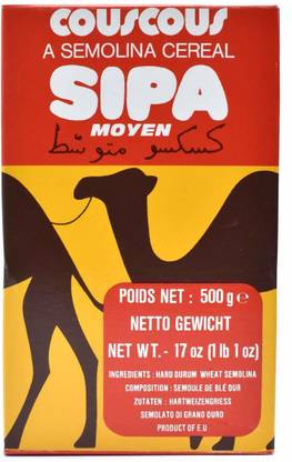 Sipa Couscous Moyen, A Semolina Cereal - 500g Box