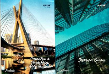 Manak Eco-Friendly Green Paper A4 Notebook Single Line 332 Pages