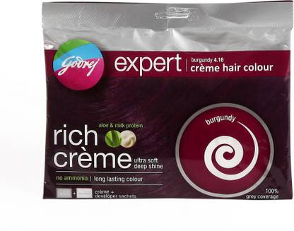 Godrej Expert Creme hair Burgundy Colour 20g Pack of 2 , Burgundy
