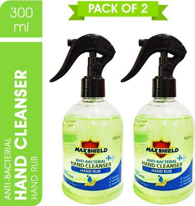maxshield HAND SANITIZER YELLOW -300 ML - PACK OF 2 Hand Rub Pump Dispenser