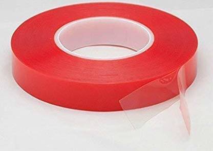 Vintager Polyester Acrylic Clear Heat Double Sided Tape (Transparent, 18 mm x 5 m) NA Double Side Tape (Manual)