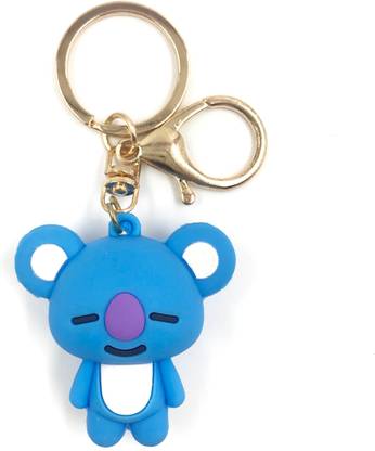 Good Goody BT21 BTS Koya Character (Blue) Keyring Mascots Friends Kpop | Tata, Mang, RJ, Cooky,Shooky, Koya, Chimmy | Kpop Band Members Fandom Anime Cartoons Keychain Key Chain