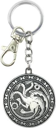 Good Goody Game of Thrones Targaryen House of Dragons (Silver) Heavy Collectable Keyring | Fire and Ice George Martin GOT | Fine Jewellery Key Chain Key Chain