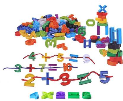 BESTON String Numbers & Arithmetic Symbols Educational Blocks Toy Set For Kids