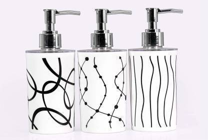 AKR Unbreakable Liquid Soap/Liquid/Shampoo/Hand wash/Sanitizer/Lotion Dispenser Bottle for Kitchen, Wash-Basin and Bathroom 350 ml Lotion, Gel, Conditioner, Soap, Shampoo Dispenser (PACK OF 3) 400 L Gel, Liquid, Lotion, Conditioner, Soap, Shampoo Dispenser