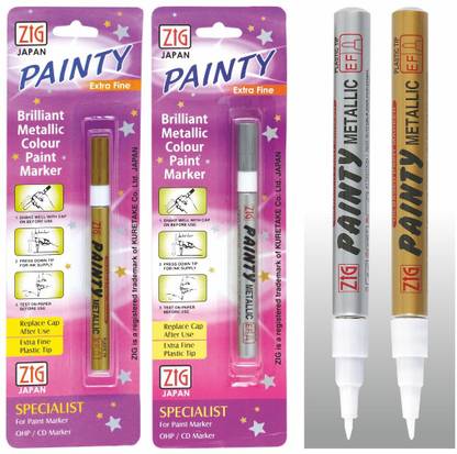Zig Painty Metallic Marker Gold & Silver