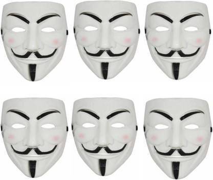 Bal samrat Vendetta Comic Face Anonymous Hacker White Color Party Mask Party Mask