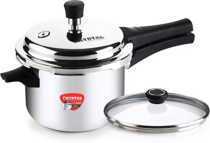 CRYSTAL 3 L Outer Lid Induction Bottom Pressure Cooker