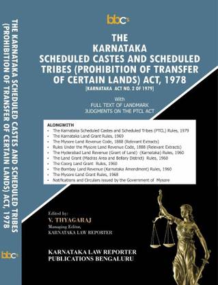 Karnataka Scheduled Caste And Scheduled Tribes (PTCL) Act, 1978 In English