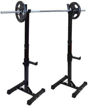 Westa Multi-Function Adjustable Squat & Barbell Rack Height Adjust Range 43.2''-51.6'' Ab Exerciser