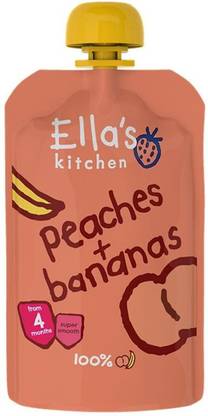 Ellas Kitchen Peaches + Bananas - 120g (Pack of 2) Baby Snacks 240 g
