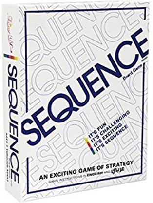 b.h.fashion Folding Game Board, 2 Decks of Sequence Cards, 135 Playing Chips and Instructions. Play a card from your hand, place a chip on a corresponding space on the game board when you have five in a row, it's a Sequence. 2 or more players, ages 7 and up. Board Game Accessories