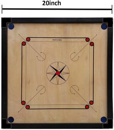 neetu sports Matte Finish Carrom Board 20 Inch only for kids 50.8 cm Carrom Board