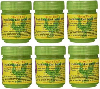 होंग थाई Traditional Thai Moderate Strong Herbal Inhalant (Pack Of 6) Inhaler इन्हेलर