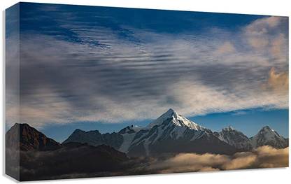 Akshit Photography Dominant Sun-Rays Cotton Acid Free Stretched Canvas Board (Set of 1)
