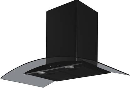 MODA Germany KURVE TOUCH BUTTON 60 BF BLACK Wall Mounted Black 1180 CMH Chimney
