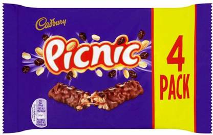 Cadbury Picnic Chocolate Bars ( 4 Piece Pack) Bars