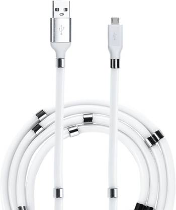 TechGuy4u Magnetic Charging Cable 1 m Magic Rope Magnetic Micro USB Cable