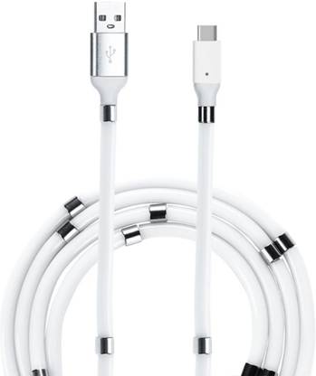 TechGuy4u USB Type C Cable 2 A 1 m Magic Rope Magnetic C-Type Cable