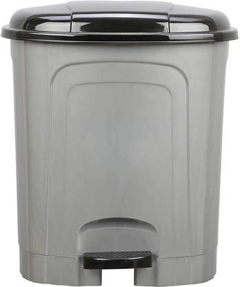 Randal New Pedal Waste Garbage Dustbins ( 30 Ltr ) - Silver Plastic Dustbin