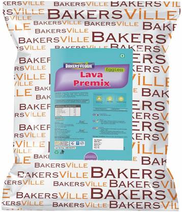 Bakersveggie Eggless Lava Cake Premix,1kg 1 kg