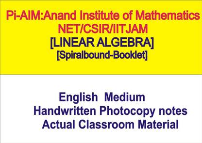 Linear Algebra Handwritten Notes PI AIM With Previous Year Questions And Solutions