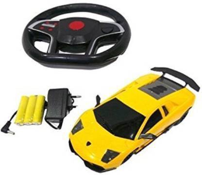CTC CREATION Gravity Sensing Remote Control Lamborghini Car with Steering (Yellow)
