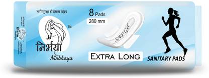 NIRBHAYA SAP GEL (XL 280) 8 PADS Pack Of 7 Sanitary Pad